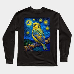 Canary in starry night Long Sleeve T-Shirt